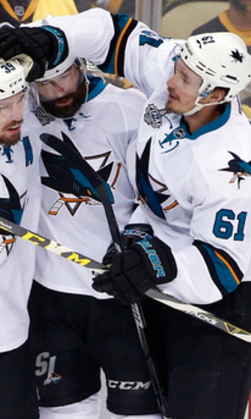 The Latest: San Jose answers Penguins, Sharks up 3-2 in 1st